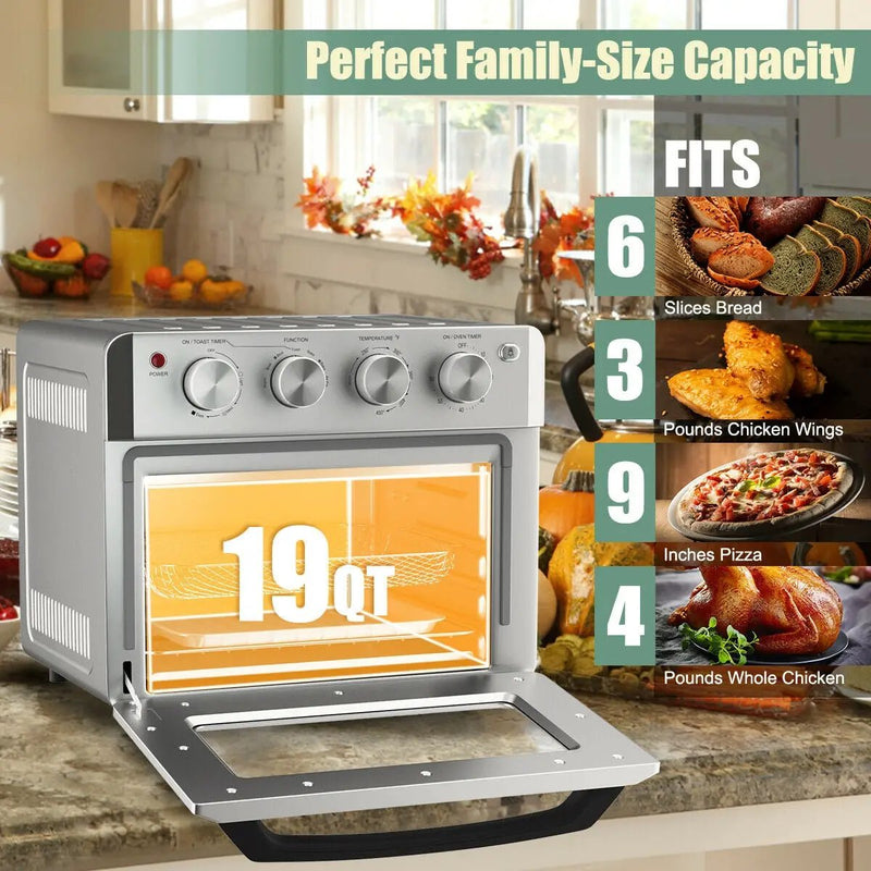 Dehydrate Convection Air Fryer Toaster Oven with 5 Accessories by DirectDeals