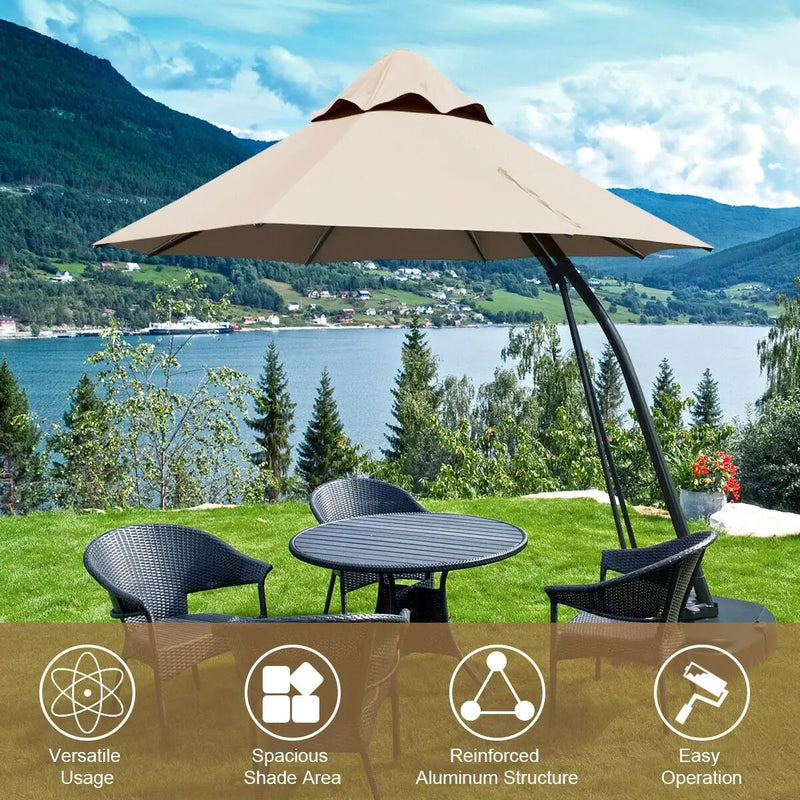 Outdoor Round Sphere Water Fountain with LED Lights and Pump by DirectDeals