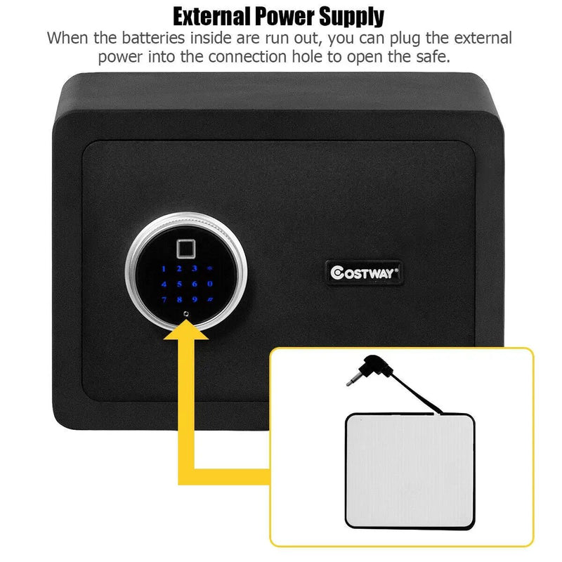 2-Layer Security Safe Deposit Box with Inner LED Light by DirectDeals