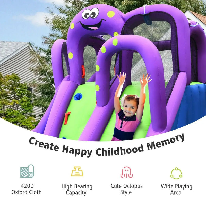 Inflatable Water Park Mighty Bounce House with Pool and 780W Blower by DirectDeals