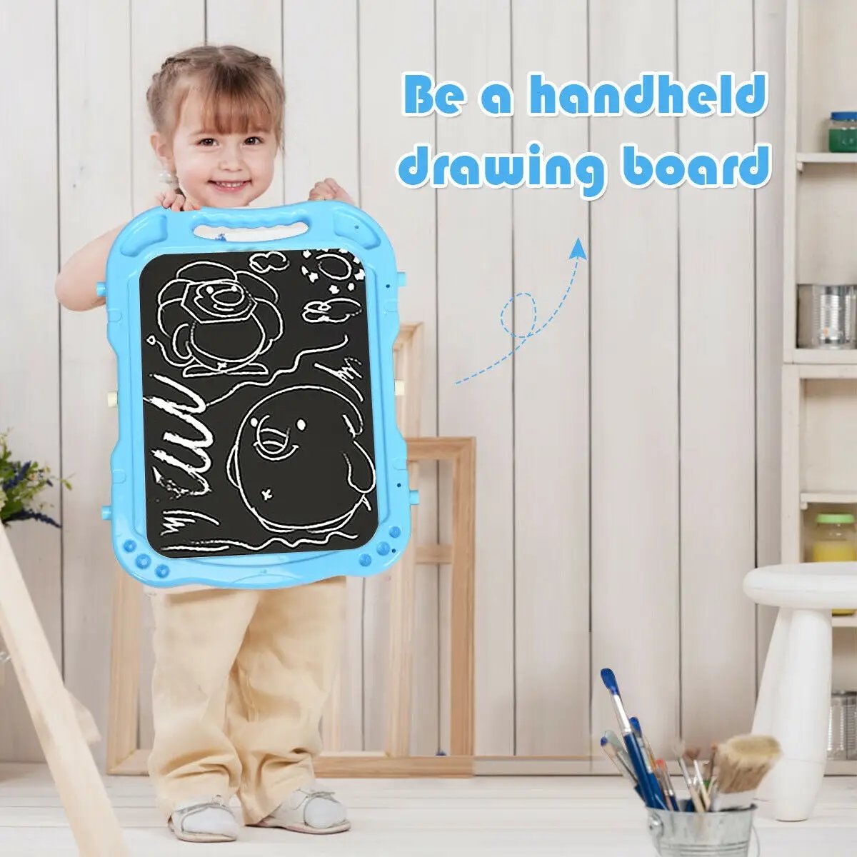 Height Adjustable Kids Art Easel Magnetic Double Sided Board, photo 6 of 9