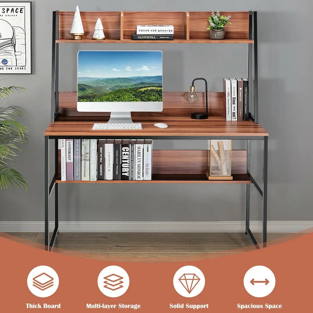 47-Inch Computer Desk Writing Study Table Workstation by DirectDeals