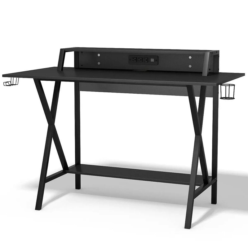 All-in-One Professional Gaming Desk with Cup and Headphone Holder by DirectDeals