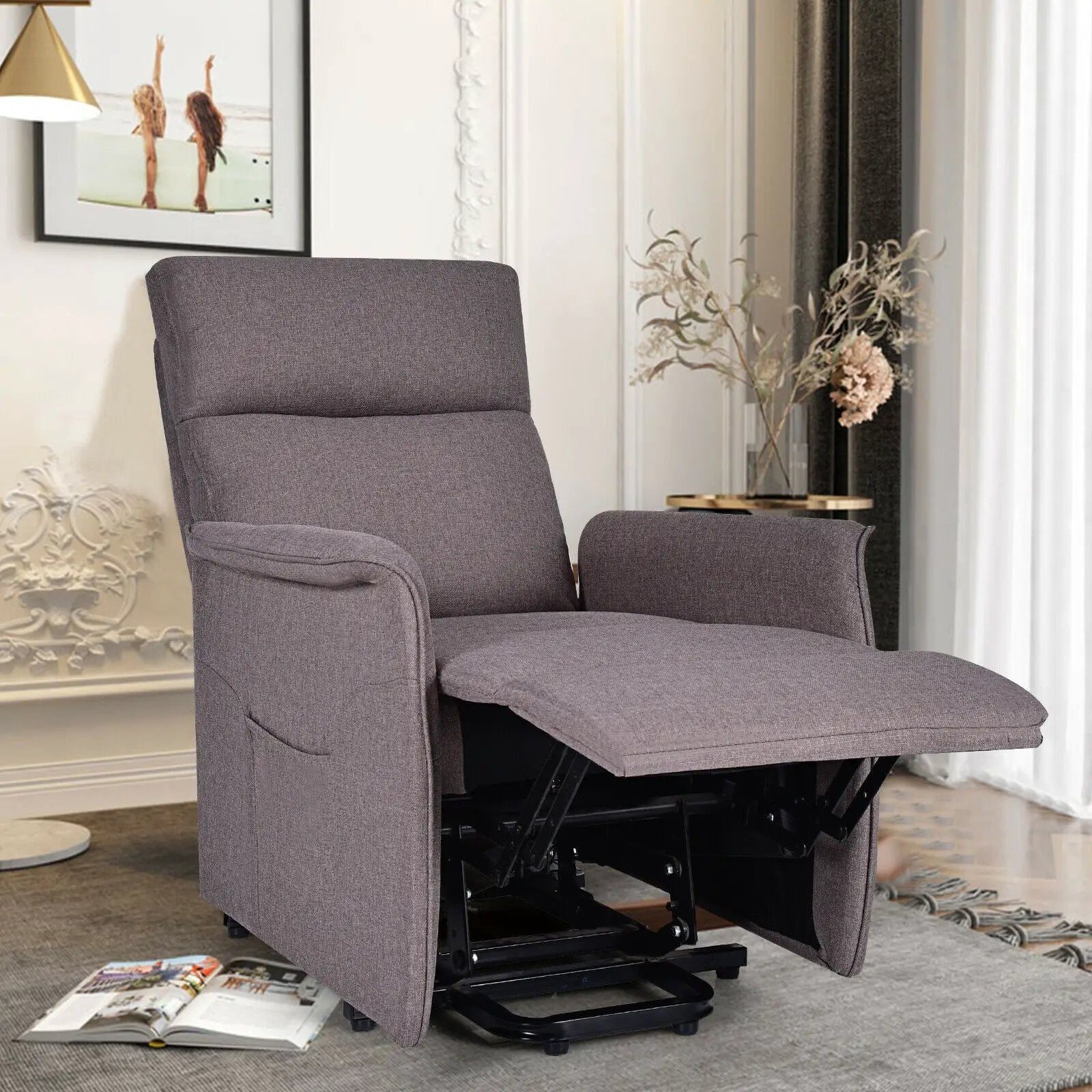 Power Lift Massage Recliner Chair for Elderly with Heavy Padded Cushion by DirectDeals