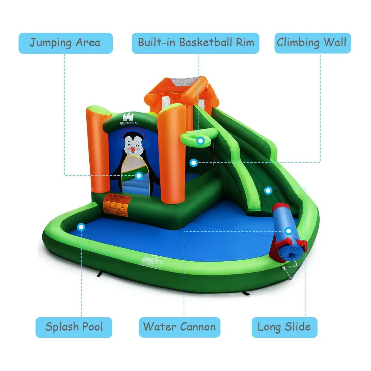 Inflatable Slide Bouncer and Water Park Bounce House Without Blower, photo 10 of 16
