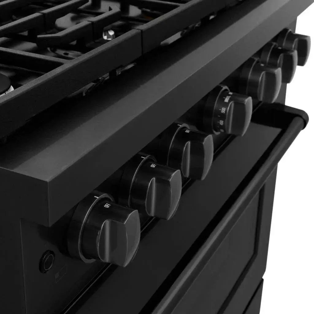 ZLINE 36 in.Gas Range, Convection Gas Oven, Black Stainless Steel, SGRB-36 by Farmhouse Kitchen and Bath