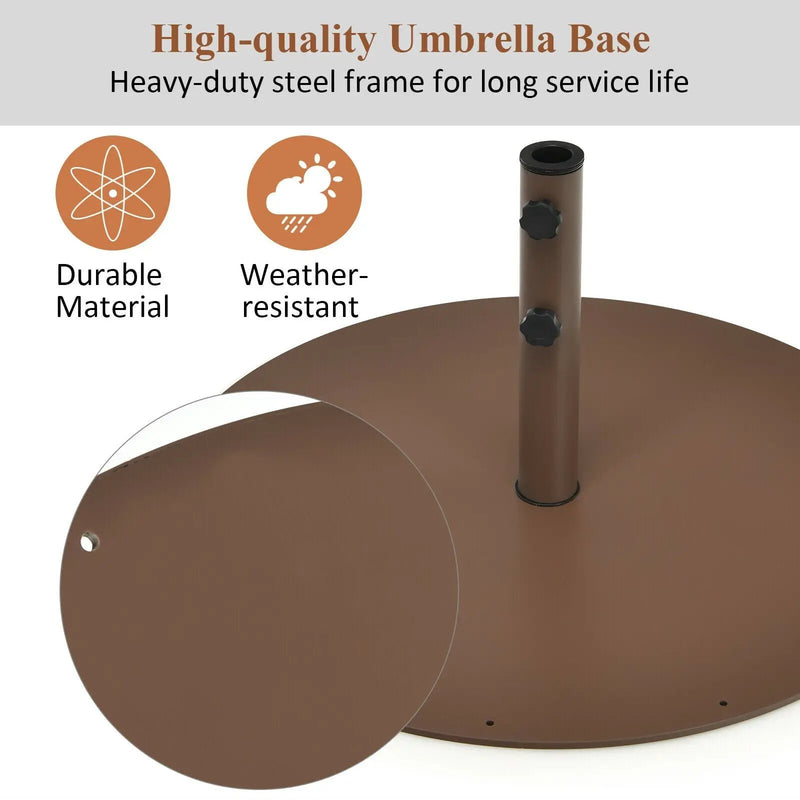 29.5 Inch Outdoor Steel Umbrella Base Stand for Backyard and Poolside by DirectDeals