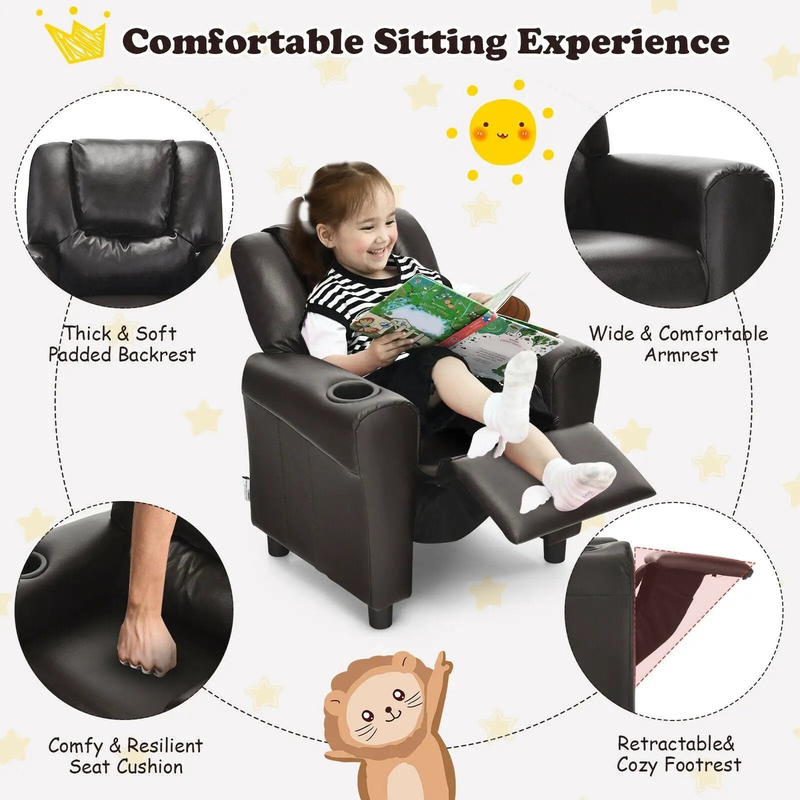 Kids Recliner Armchair Sofa by DirectDeals