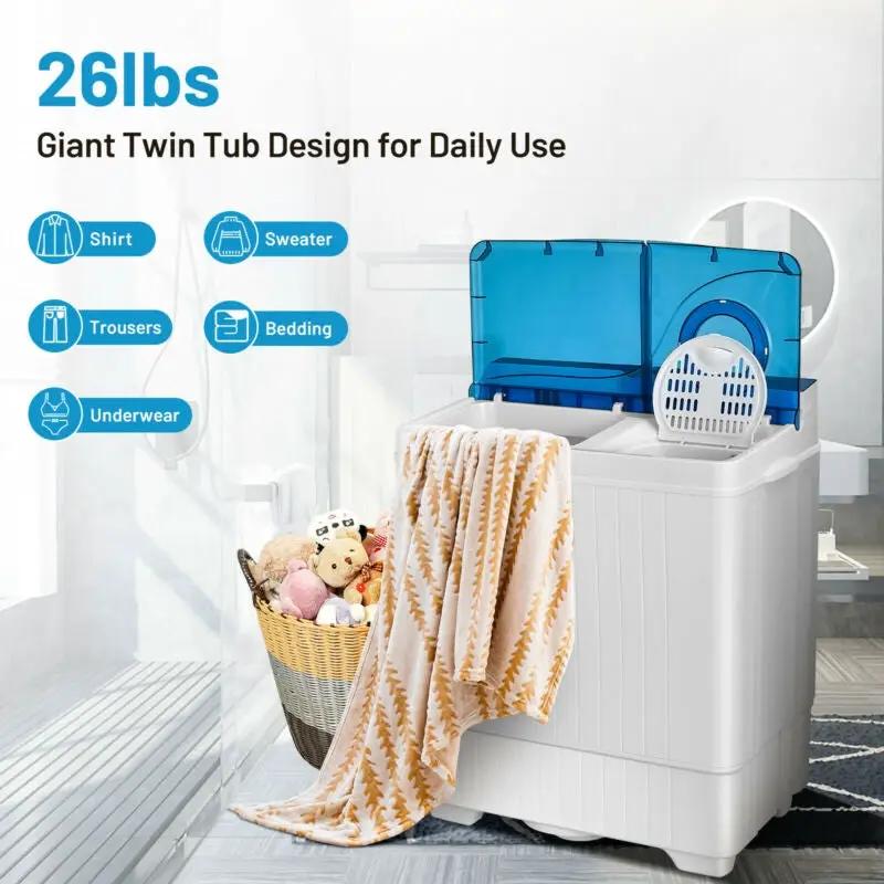 26 Pound Portable Semi-automatic Washing Machine with Built-in Drain Pump, photo 7 of 9