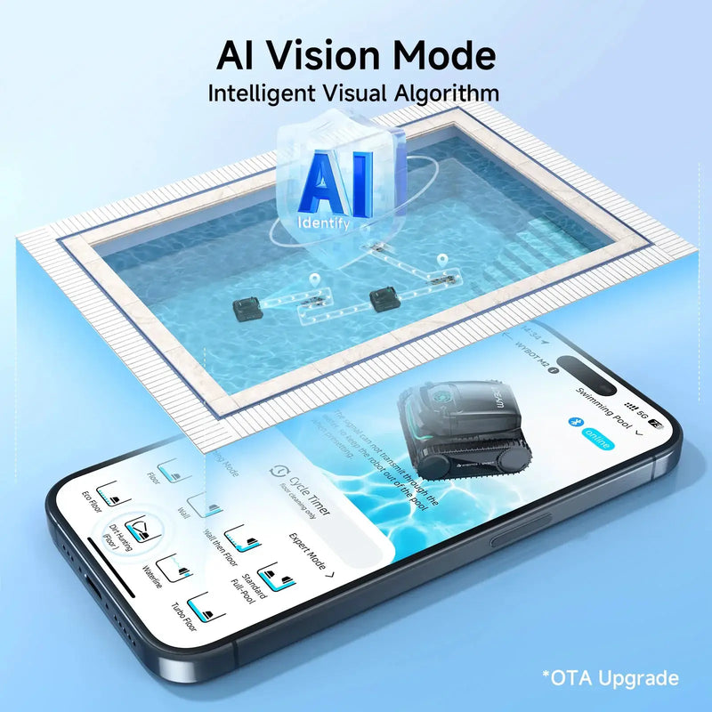 WYBOT M2 Vision Tech High-End Cordless Robotic Pool Cleaner by WYBOT