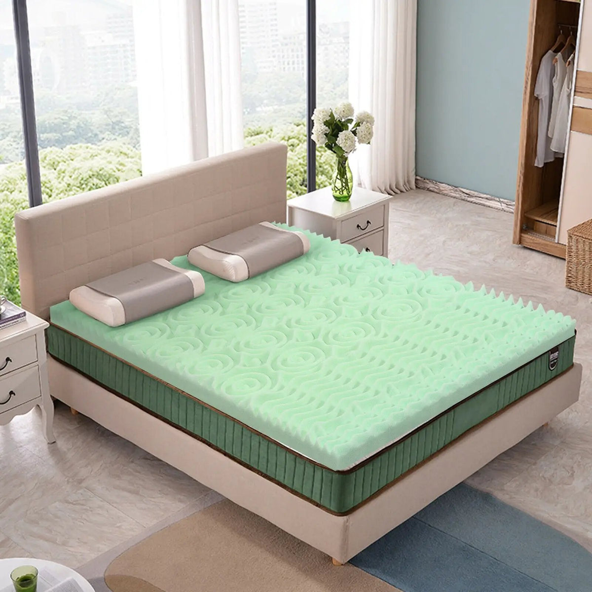 3 Inch Comfortable Mattress Topper Cooling Air Foam, photo 2 of 32