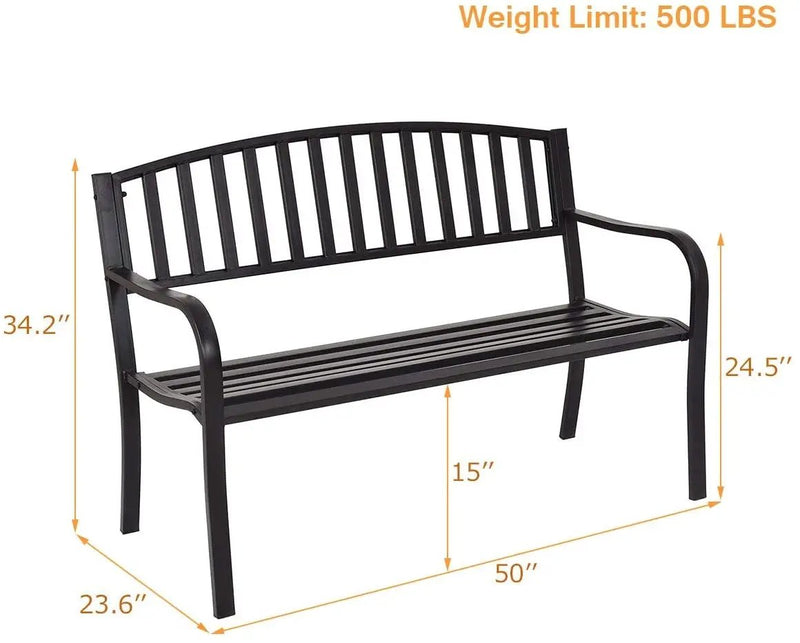 50 Inch Patio Garden Bench Loveseats for Outdoor by DirectDeals