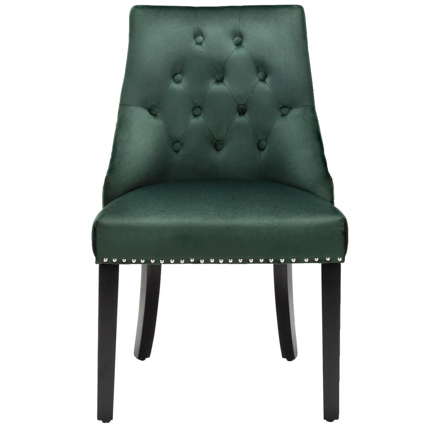 Modern Upholstered Button-Tufted Dining Chair with Naild Trim by DirectDeals