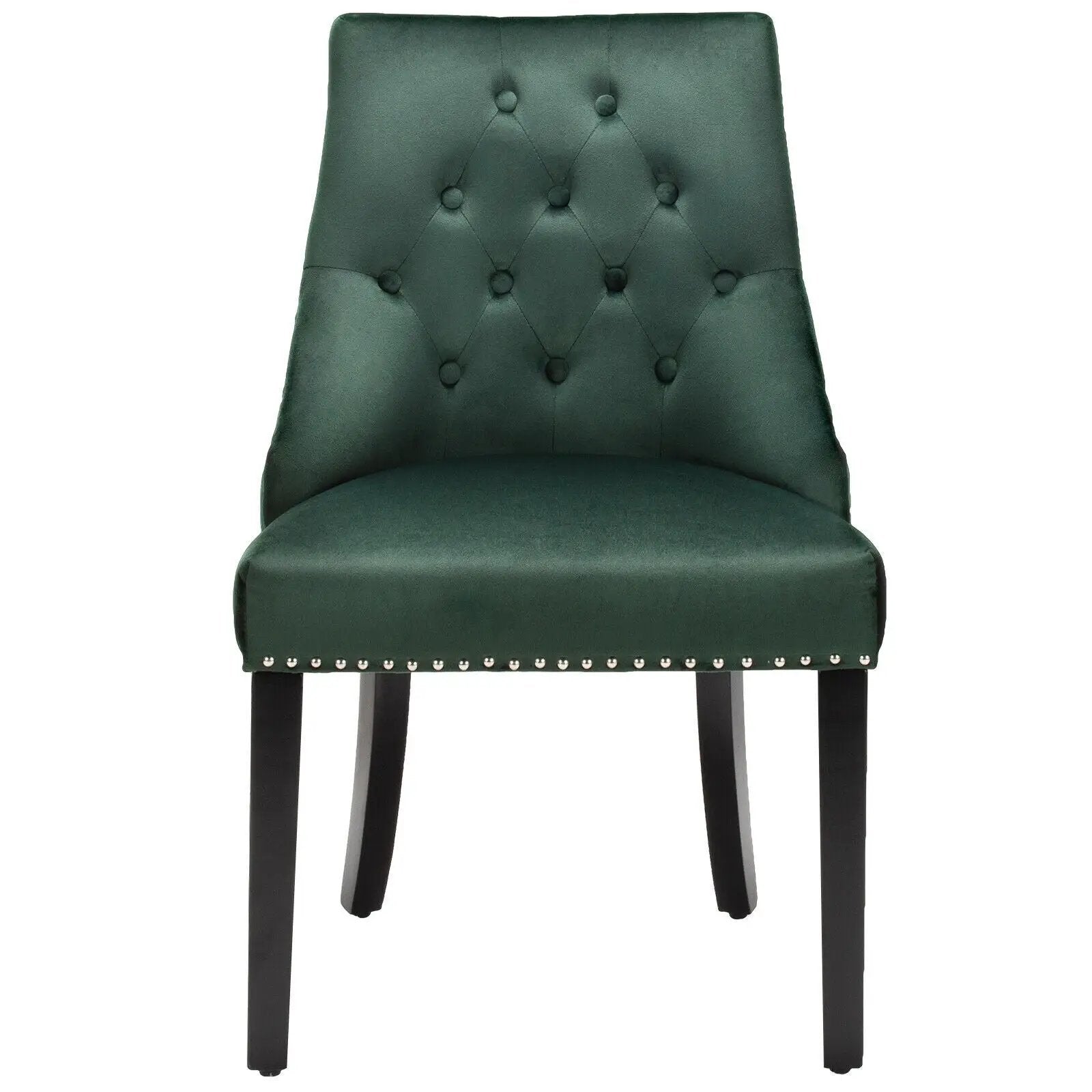 Modern Upholstered Button-Tufted Dining Chair with Naild Trim by DirectDeals