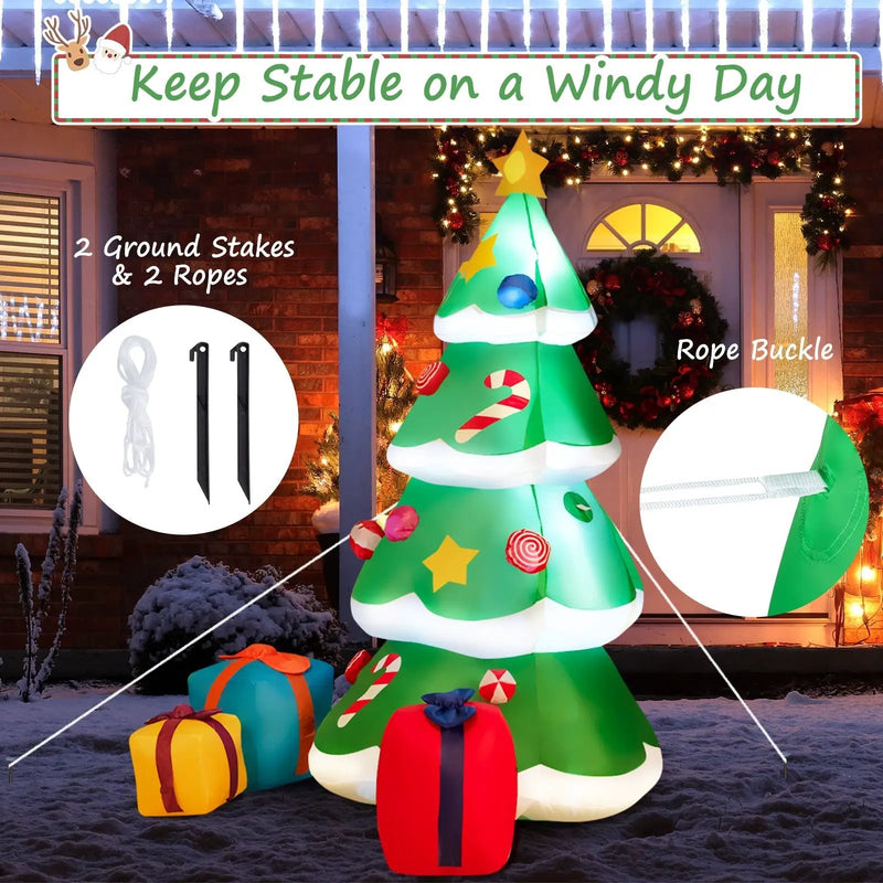 Inflatable Christmas Tree with 3 Gift Wrapped Boxes by DirectDeals