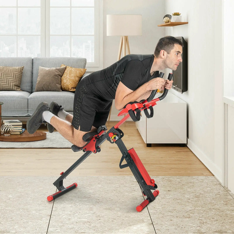 4-in-1 Folding Rowing Machine with Control Panel for Home Gym by DirectDeals