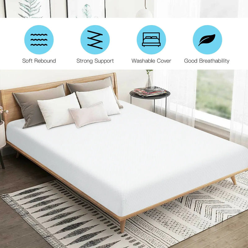 10 Inch Air Foam Pressure Relief Bed Mattress with Jacquard Soft Cover by DirectDeals