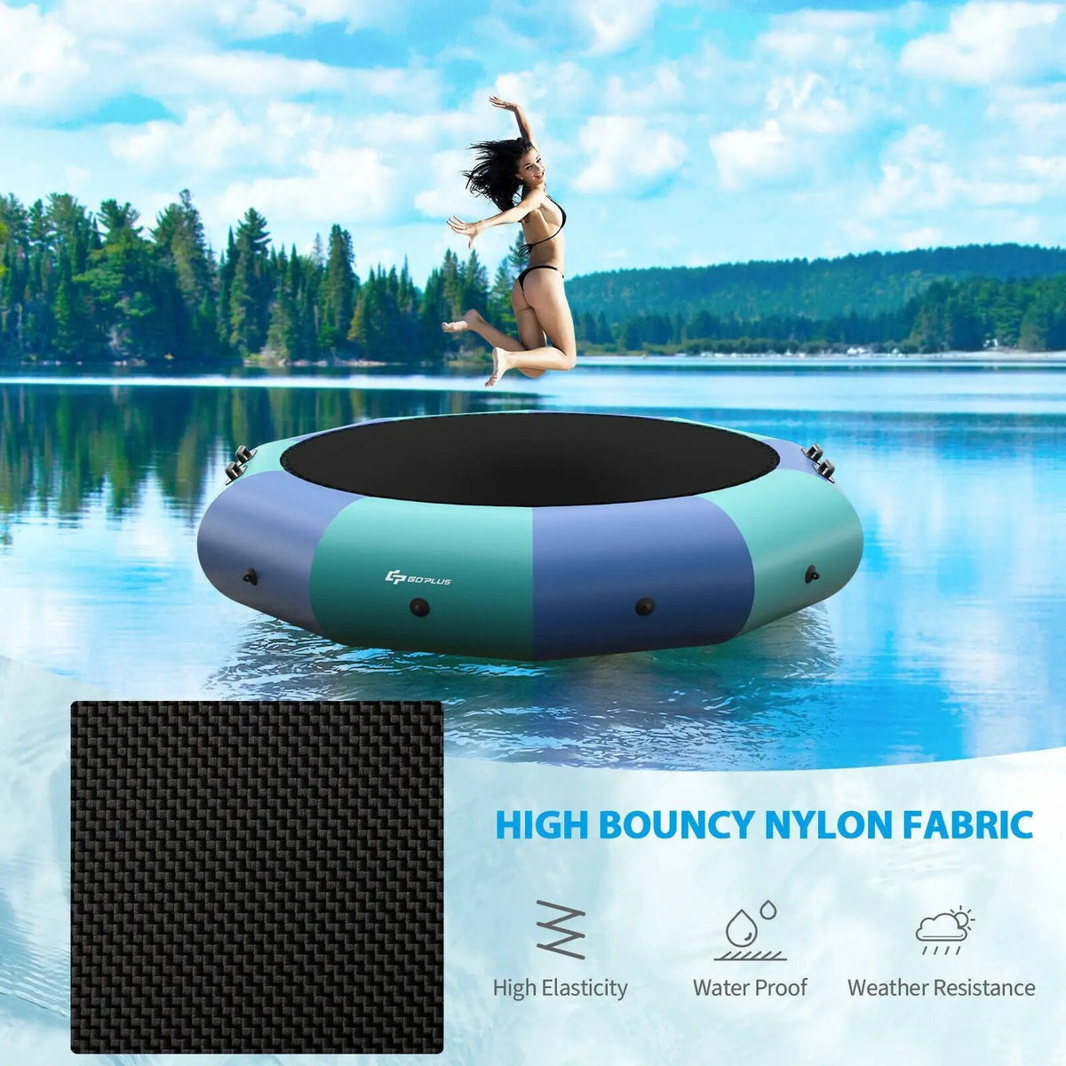 12 Feet Inflatable Splash Padded Water Bouncer Trampoline, photo 8 of 9