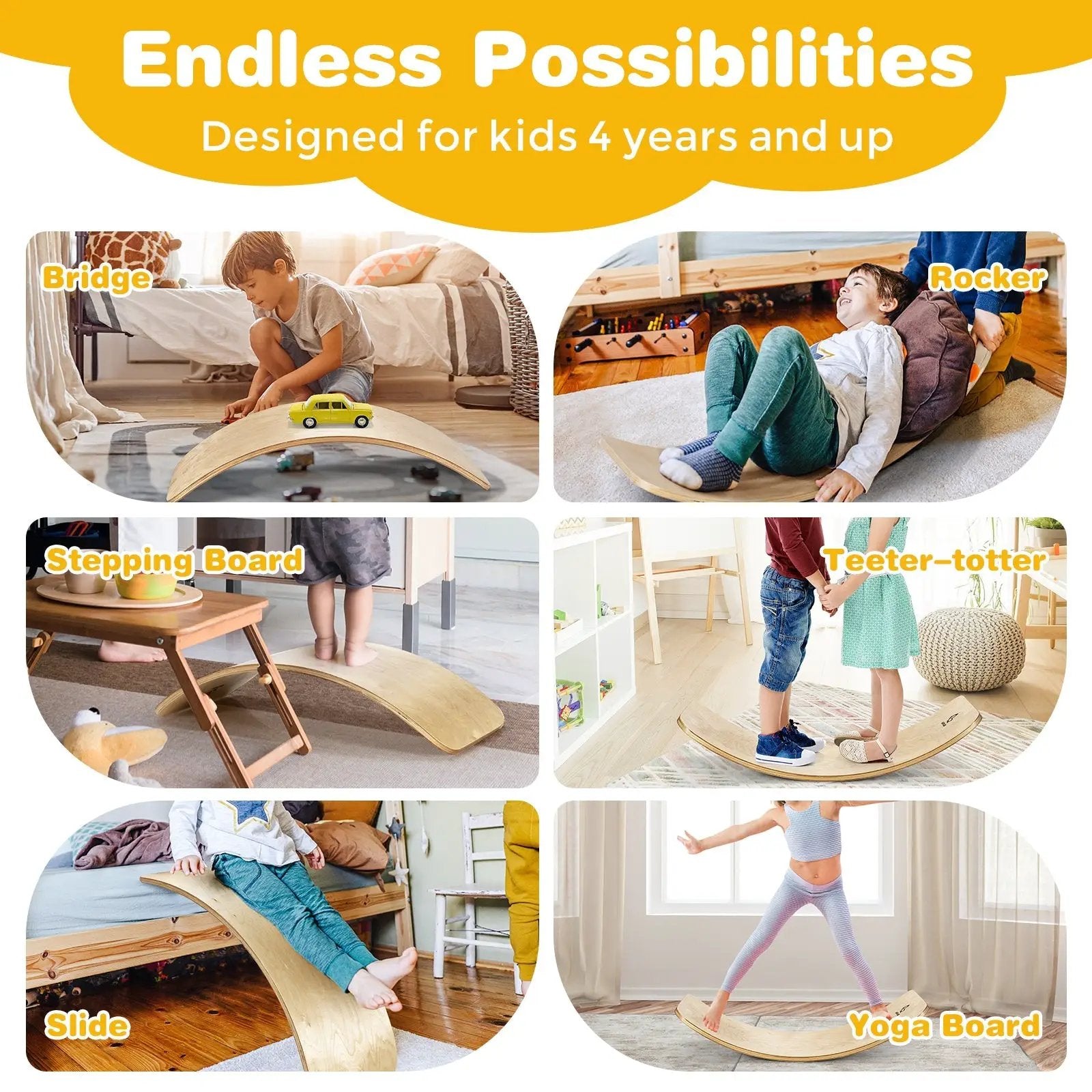Wobble Balance Board 15.5 Inch for Kids and Adults by DirectDeals