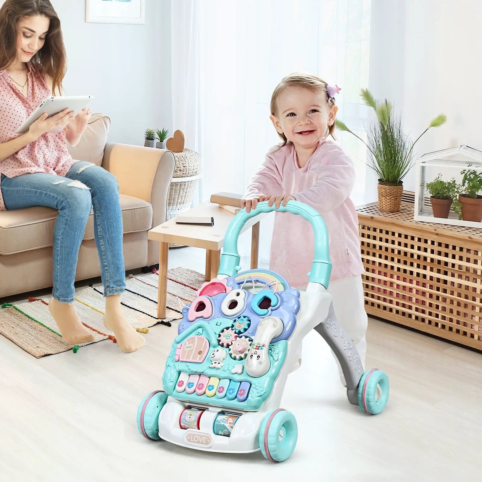 Baby Sit-to-Stand Learning Walker Toddler Musical Toy by DirectDeals
