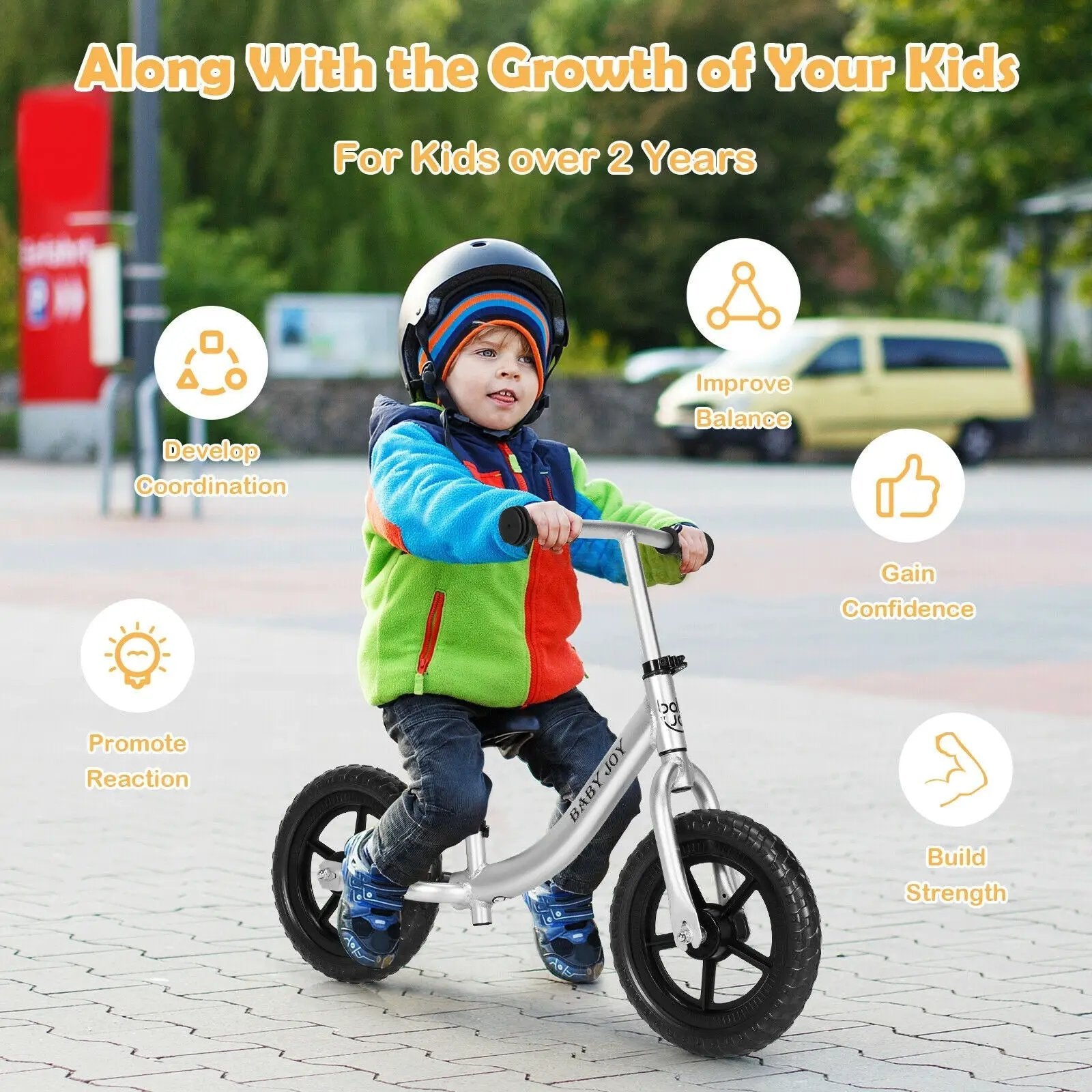 Aluminum Adjustable No Pedal Balance Bike for Kids-Black by DirectDeals