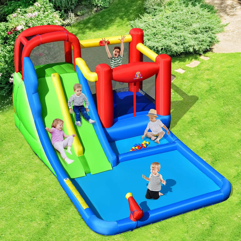 Inflatable Water Slide with Ocean Balls for Kids without Blower by DirectDeals