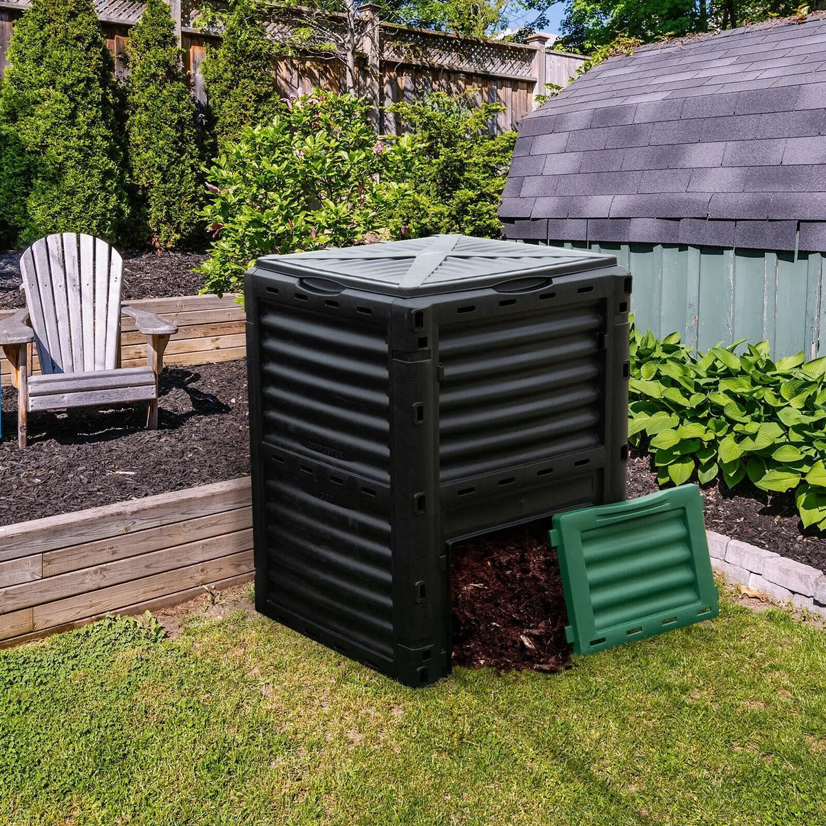 80-Gallon Outdoor Composter with Large Openable Lid and Bottom Exit Door, photo 6 of 7