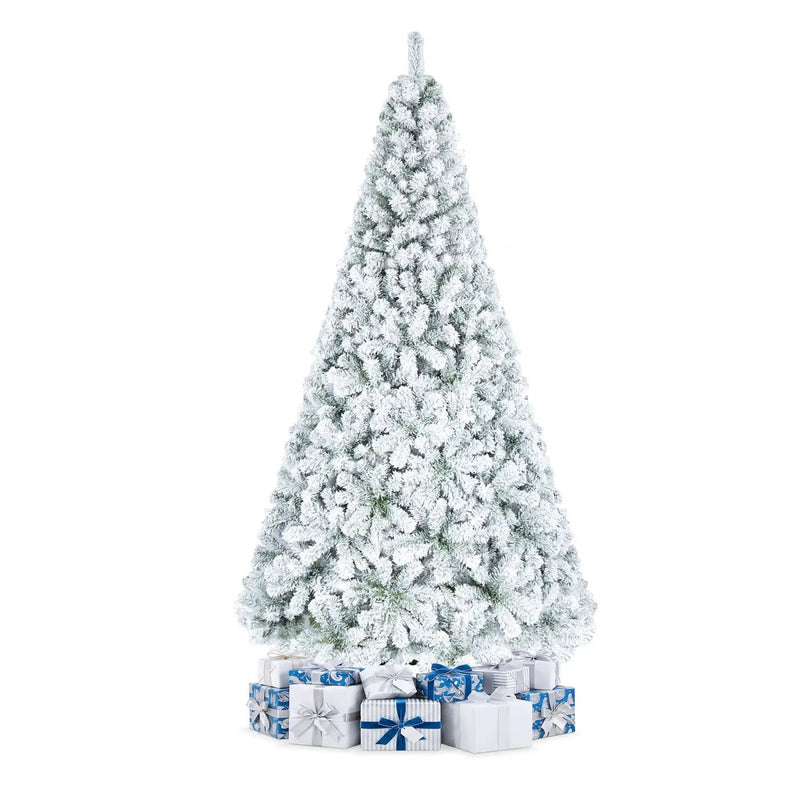 Snow-Flocked Artificial Christmas Tree 9 ft with Metal Stand by DirectDeals