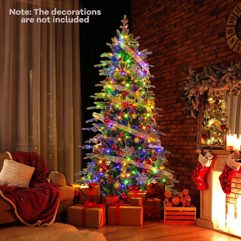 7.5 Feet Pre-Lit Artificial Christmas Tree with Warm White LED Lights by DirectDeals