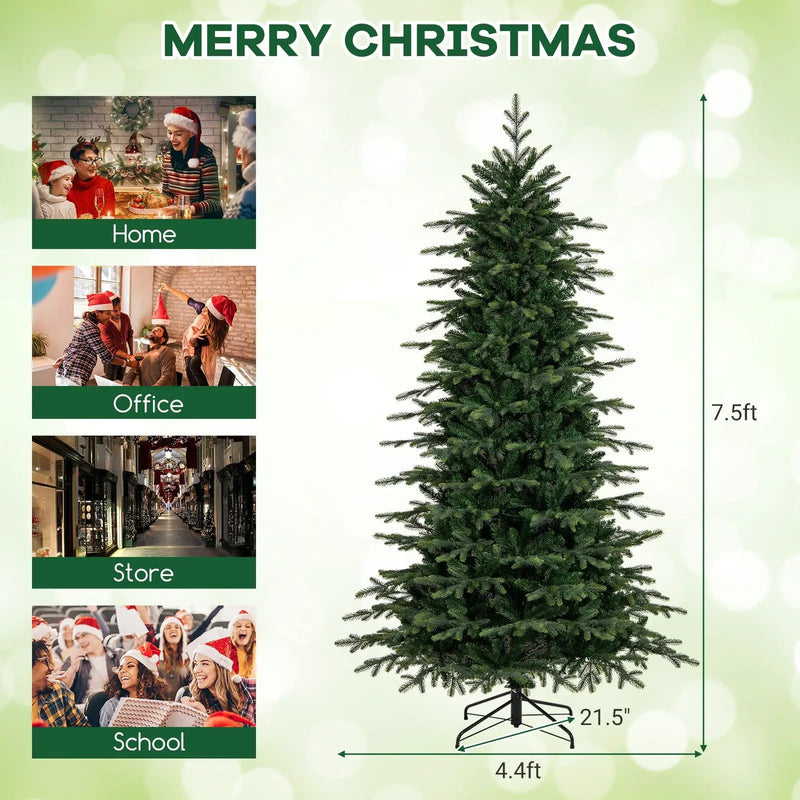 7.5 Feet Pre-Lit Artificial Christmas Tree with Warm White LED Lights by DirectDeals
