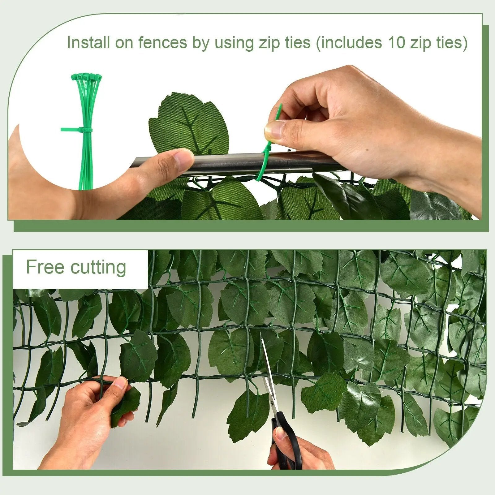 118 x 39 Inch Artificial Ivy Privacy Fence Screen for Fence Decor by DirectDeals
