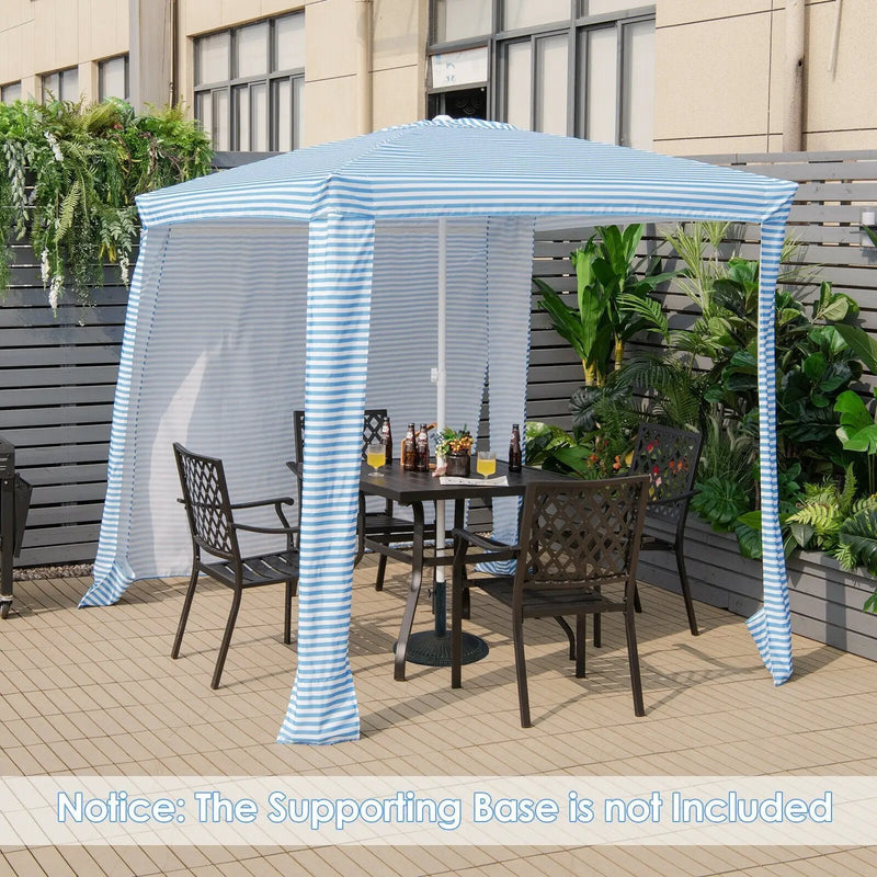 6.6 x 6.6 Feet Foldable and Easy-Setup Beach Canopy With Carry Bag by DirectDeals