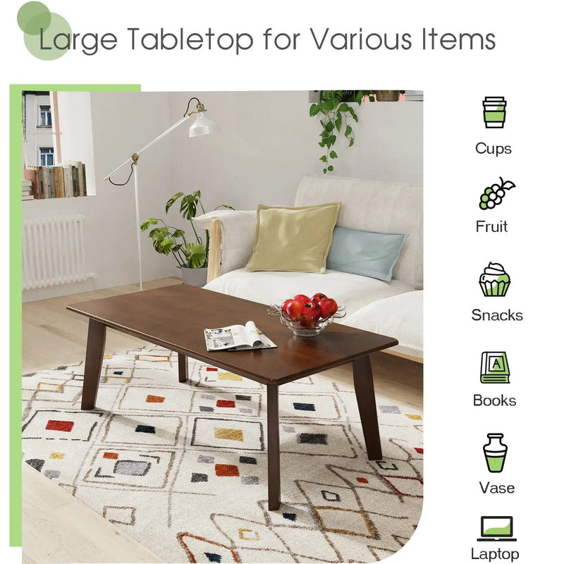 Rectangular Modern Wooden Coffee Table with Rubber Leg by DirectDeals