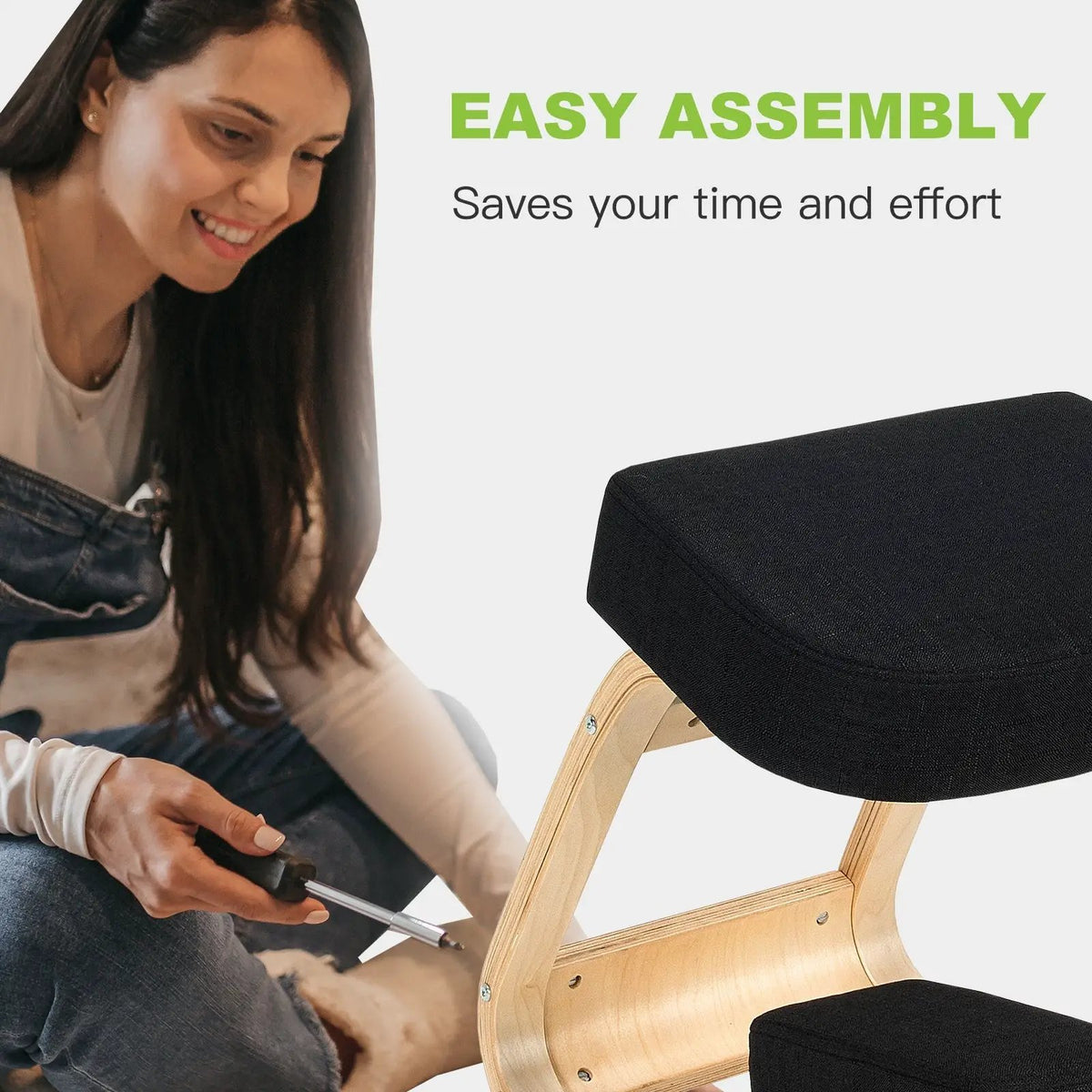 Ergonomic Kneeling Chair Rocking Office Desk Stool Upright Posture, photo 4 of 9