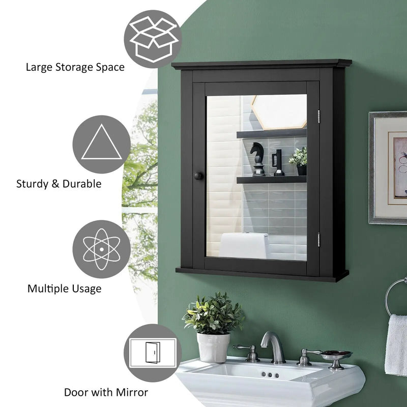 Bathroom Wall Mounted Storage Mirror Medicine Cabinet by DirectDeals