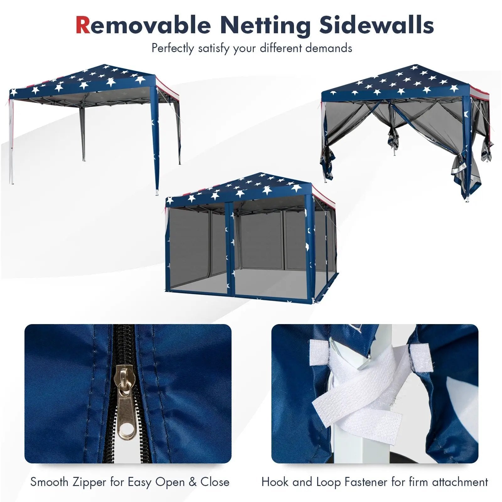 10 FT x 10 FT Pop-Up Canopy Tent Easy Setup Instant Folding Shelter with Mesh Netting by DirectDeals