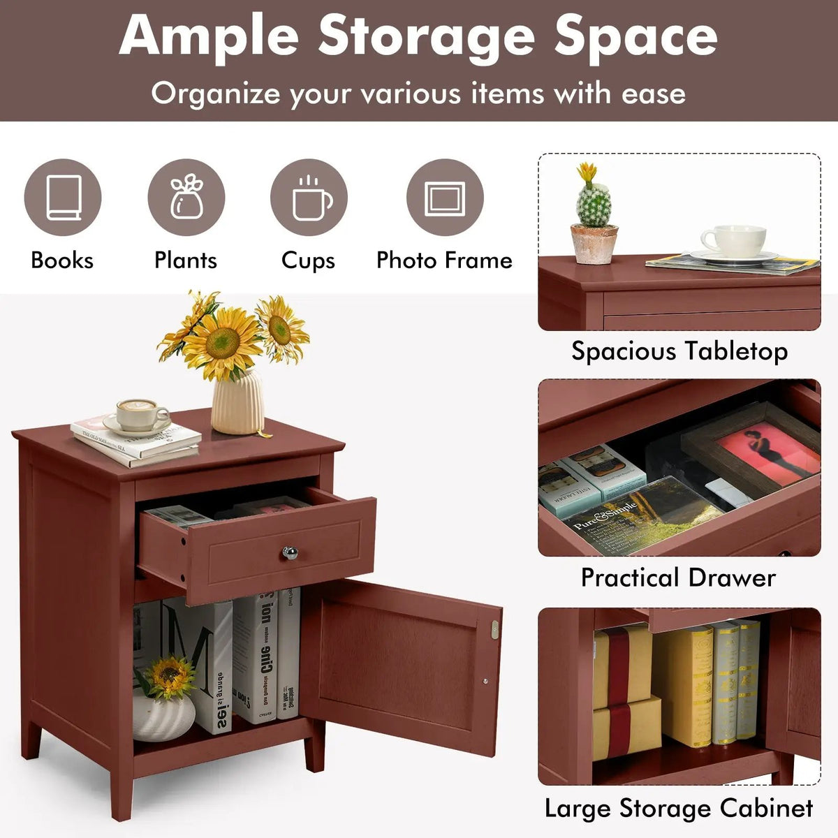 2-Tier Accent Table with Spacious Tabletop, photo 5 of 12