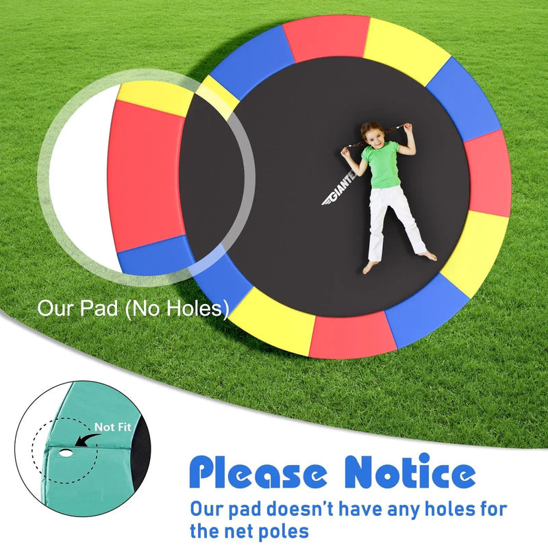 8/10/12/14/15/16 Feet Universal Trampoline Spring Cover-Multicolor by DirectDeals