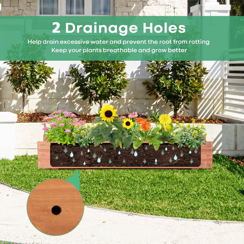Wooden Decorative Raised Garden Bed for Yard and Window by DirectDeals