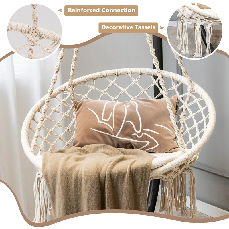 Cushioned Hammock Swing Chair with Hanging Kit by DirectDeals