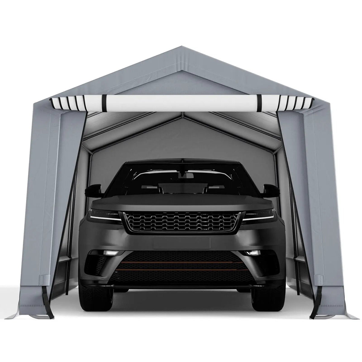 10 x 16/10 x 20 Feet Outdoor Heavy-Duty Carport with 2 Doors, photo 8 of 9