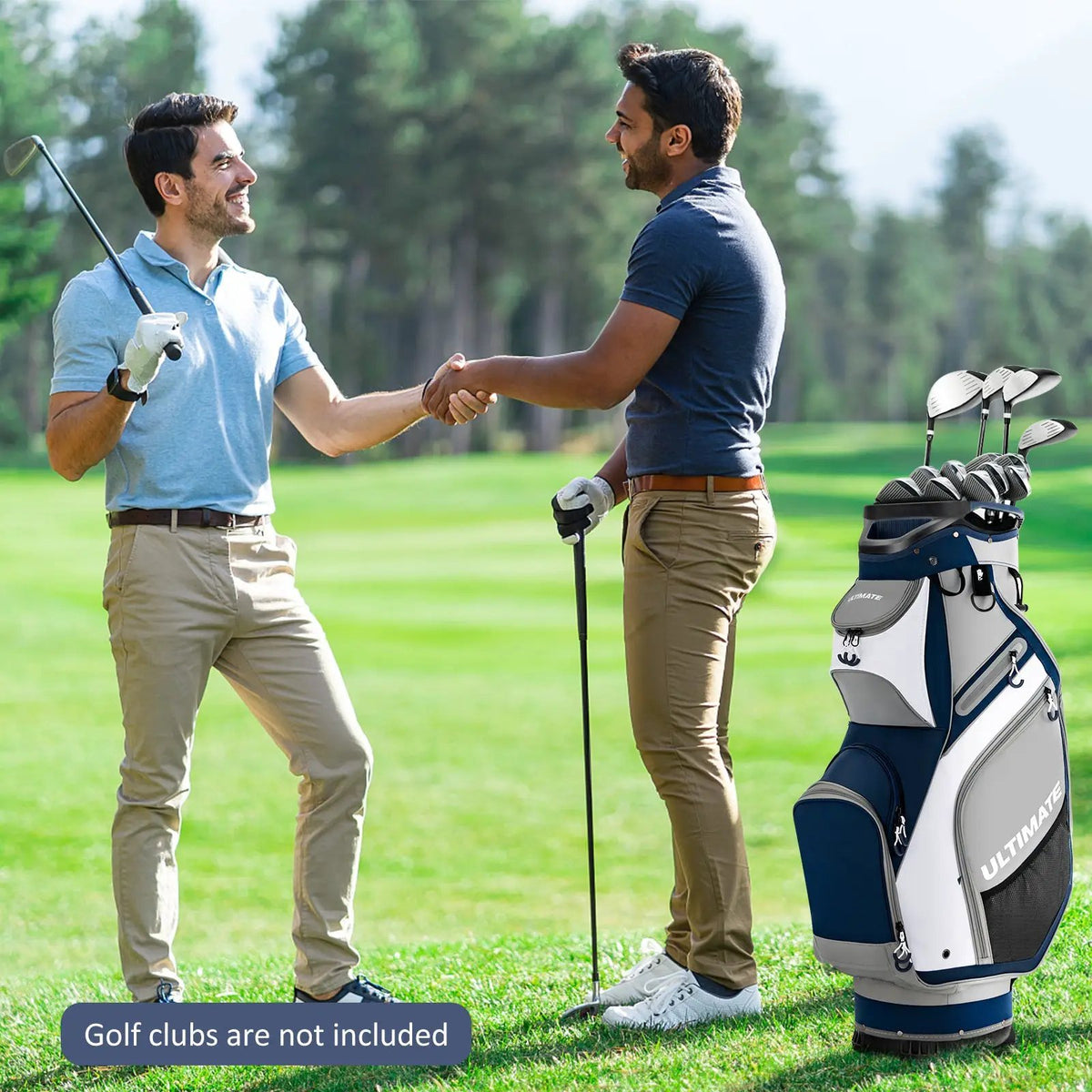 10.5 Inch Golf Stand Bag with 14 Way Dividers and 7 Zippered Pockets, photo 3 of 16
