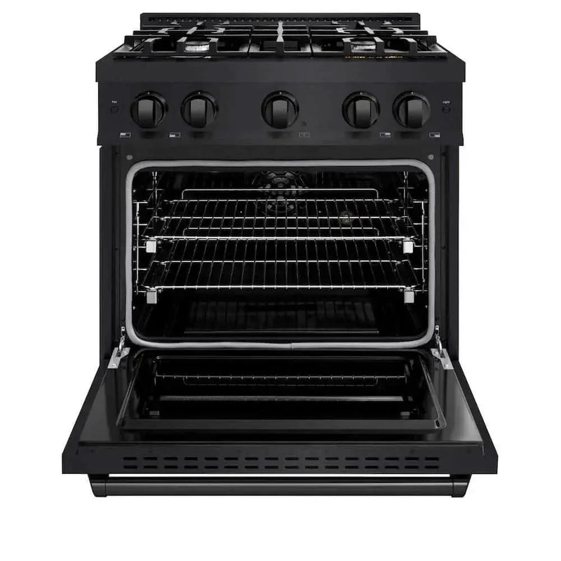 ZLINE 30"Classic Gas Range, Convection Gas Oven, Black Stainless Steel, CGRB-30 by Farmhouse Kitchen and Bath