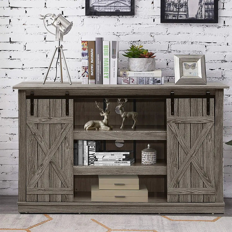 Sliding Barn TV Stand Console Table by DirectDeals