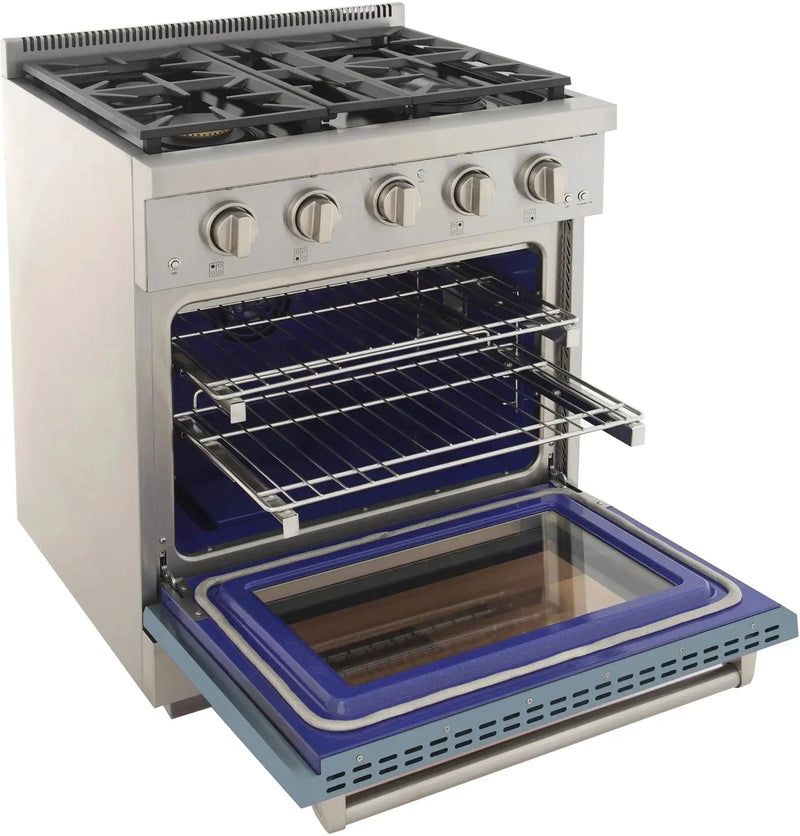 Kucht 30" Freestanding Professional Gas Range Liquid Propane KFX3000X/LP-LB by Farmhouse Kitchen and Bath
