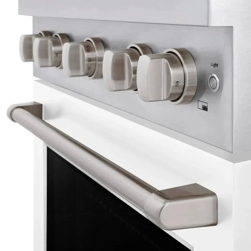 ZLINE 30"Paramount Dual Fuel Range Stainless Steel, White Matte, SDR-WM-30 by Farmhouse Kitchen and Bath