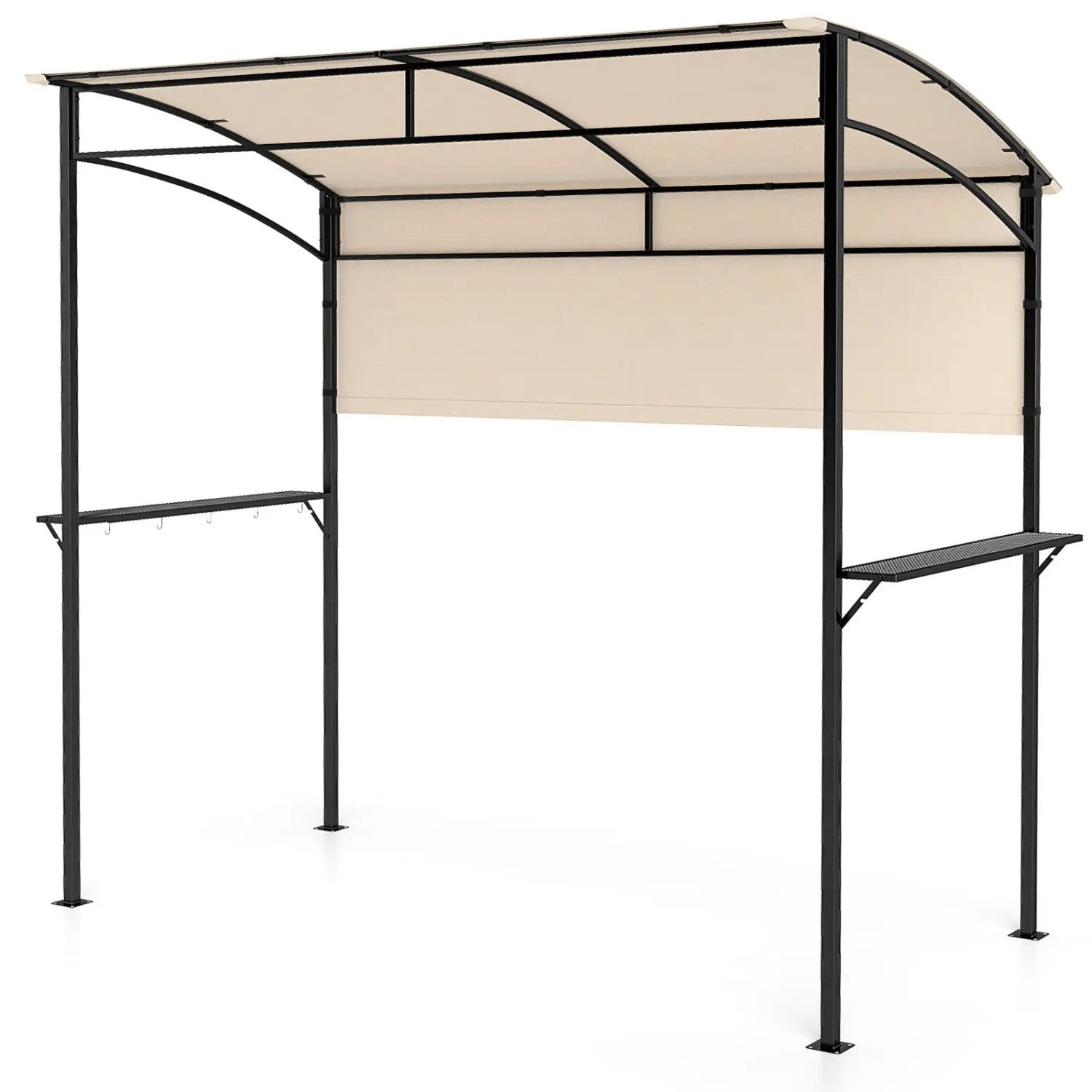 BBQ Grill Canopy 7.8 x 4.4 FT with Shelves and Sidewall by DirectDeals