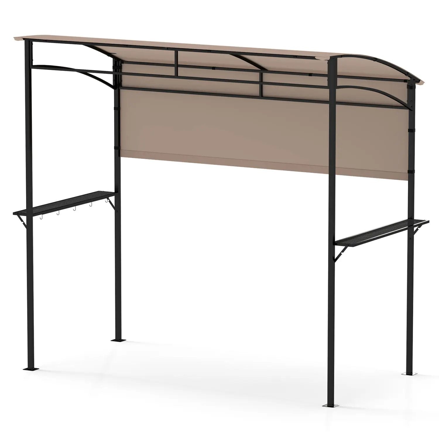 BBQ Grill Canopy 7.8 x 4.4 FT with Shelves and Sidewall by DirectDeals