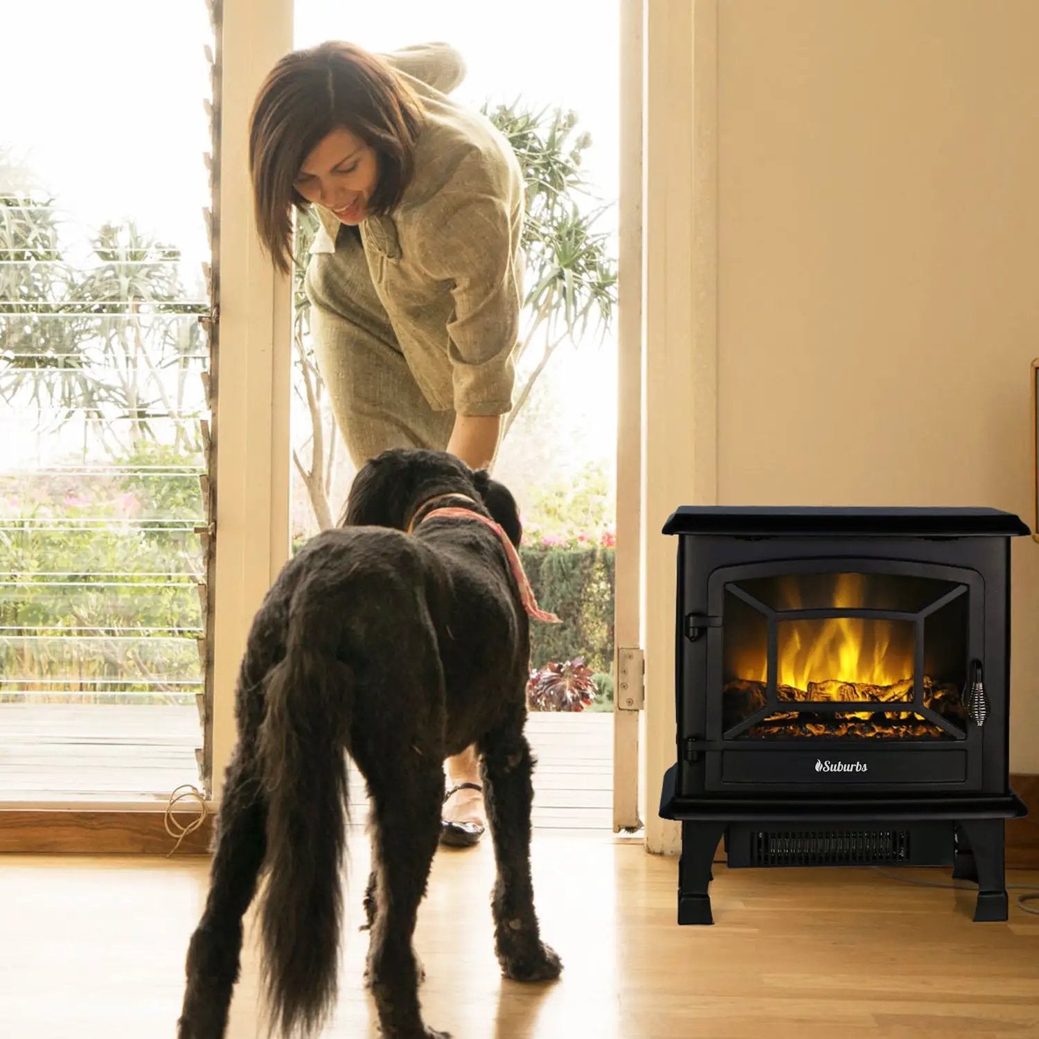 (Open Box) Suburbs TS20 Electric Fireplace Stove by TURBRO