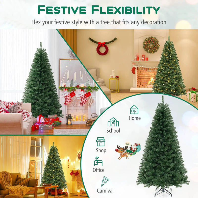 Pre-Lit Artificial Christmas Tree with LED Lights by DirectDeals